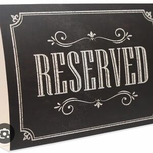 Reserved for Elizabeth Dawn
